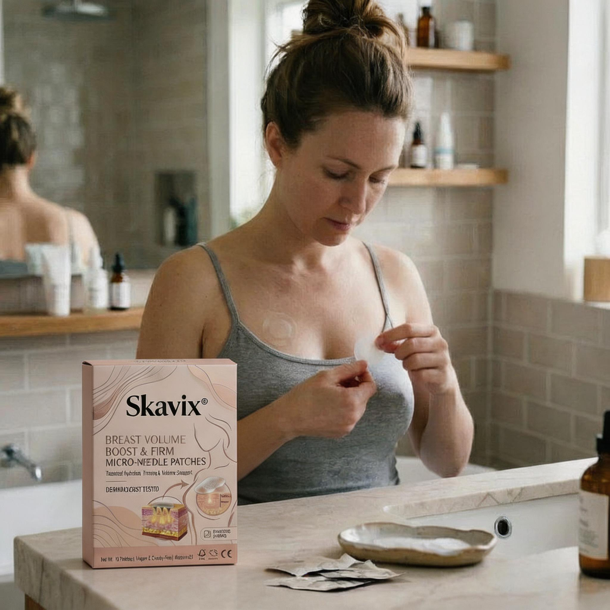 🔥Limited-time 60% sale--Skavix Targeted Breast Enhancement Advanced Nano-Microneedle Patches
