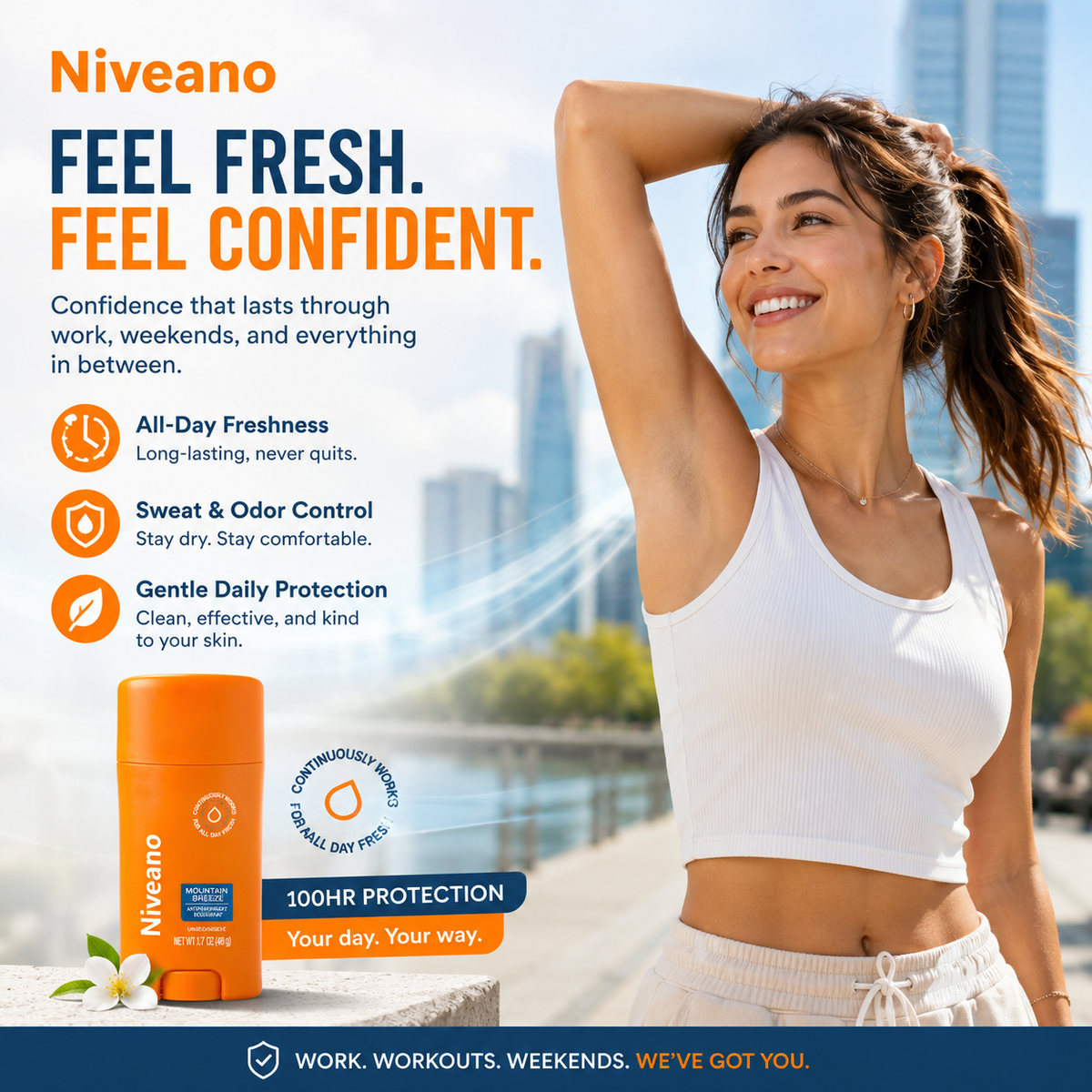 Sweat Happens. Smell Doesn't Have To.